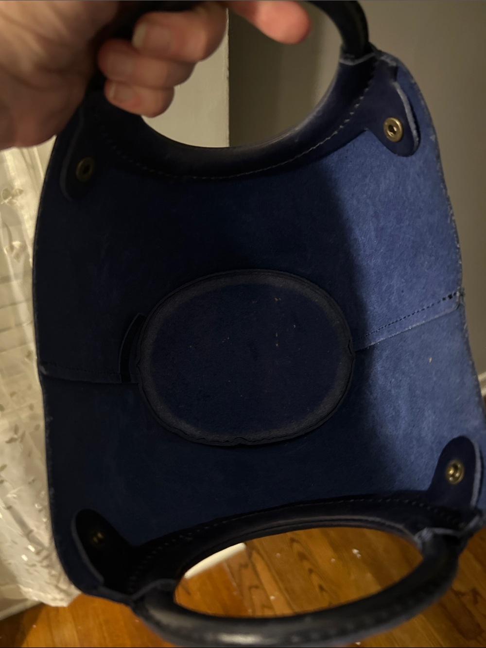 Portland Leather Milan Mini in Cowboy Blue - Picture 3 of 7